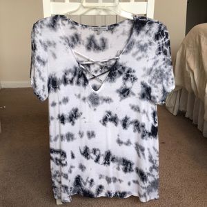 V neck tie dye T